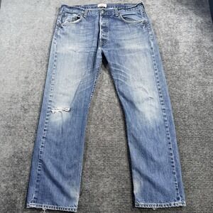 Levi's 501 Jeans Men's 38x32 Blue Button Fly Straight Leg WPL 423 Vintage Denim
